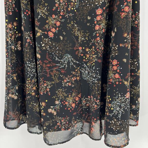 Modcloth Black Floral Midi Dress - Picture 4 of 11